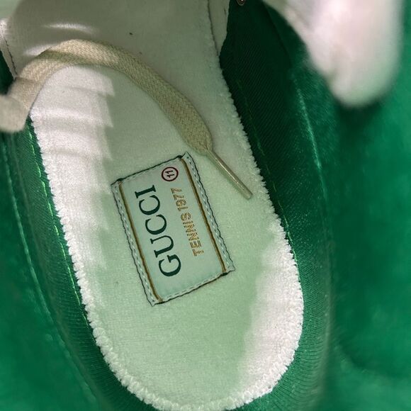 Men's Gucci tennis 1977 high top sneakers size 11 made in Italy - Picture 11 of 12